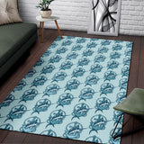 Swordfish Pattern Print Design 05 Area Rug