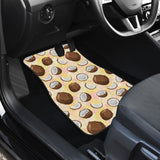 Coconut Pattern Print Design 05 Front and Back Car Mats