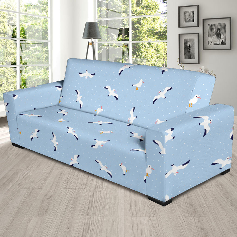 Seagull Pattern Print Design 02  Sofa Slipcover