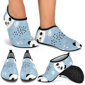 Cute Panda Pattern Aqua Shoes