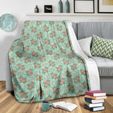 Hippopotamus Pattern Print Design 02 Premium Blanket