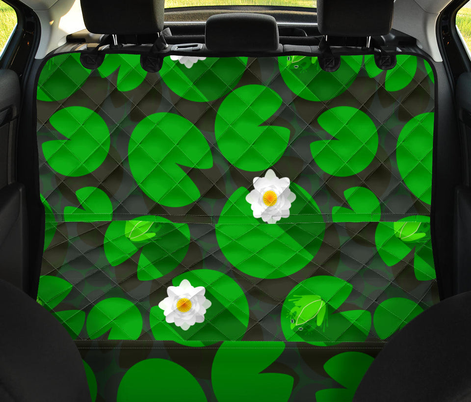 Frog Waterlily Pattern Dog Car Seat Covers