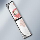 Daruma Japanese Wooden Doll Cherry Blossom Flower Pattern Car Sun Shade
