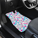 Darts Pattern Print Design 01 Front and Back Car Mats