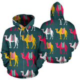 Camel Pattern Zip Up Hoodie