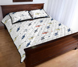 Cute helicopter star pattern Quilt Bed Set