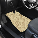 Hand Drawn Peanuts Pattern Front And Back Car Mats