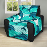 Dolphin sea pattern Recliner Cover Protector