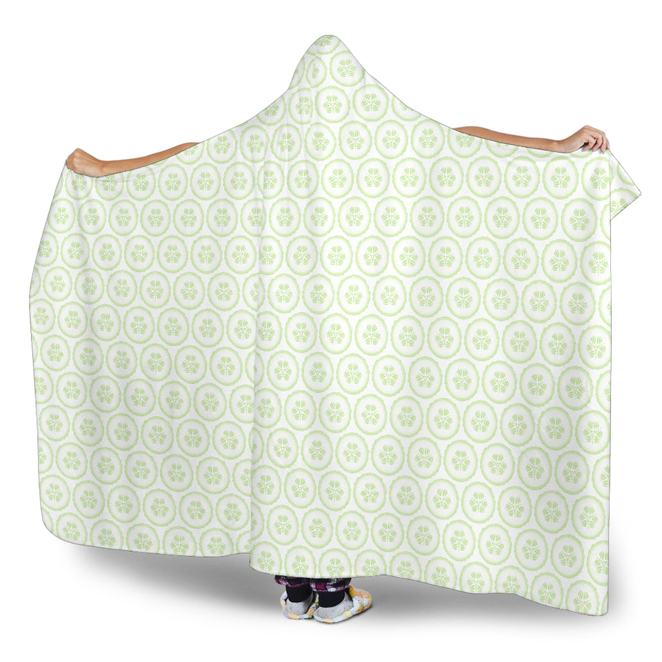Cucumber Pattern Background Hooded Blanket
