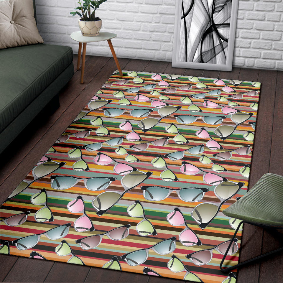 Sun Glasses Pattern Print Design 02 Area Rug