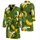 Banana Palm Leaves Pattern Men'S Bathrobe