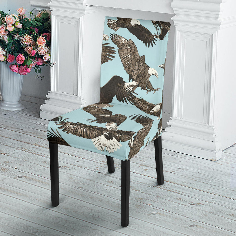 Eagle Pattern Print Design 01 Dining Chair Slipcover