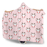 Cute Goat Pattern Hooded Blanket