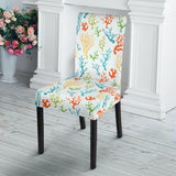 Coral Reef Pattern Print Design 02 Dining Chair Slipcover