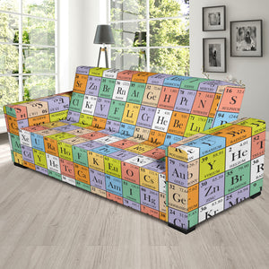 Chemistry Periodic Table Pattern Print Design 01 Sofa Slipcover