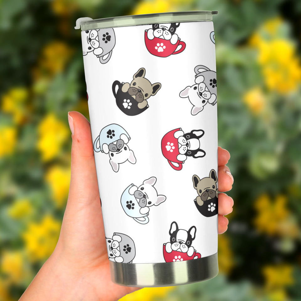 French Bulldog Cup Paw Pattern Tumbler