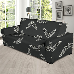 Hand Drawn Boomerang Australian Aboriginal Ornament Sofa Slipcover