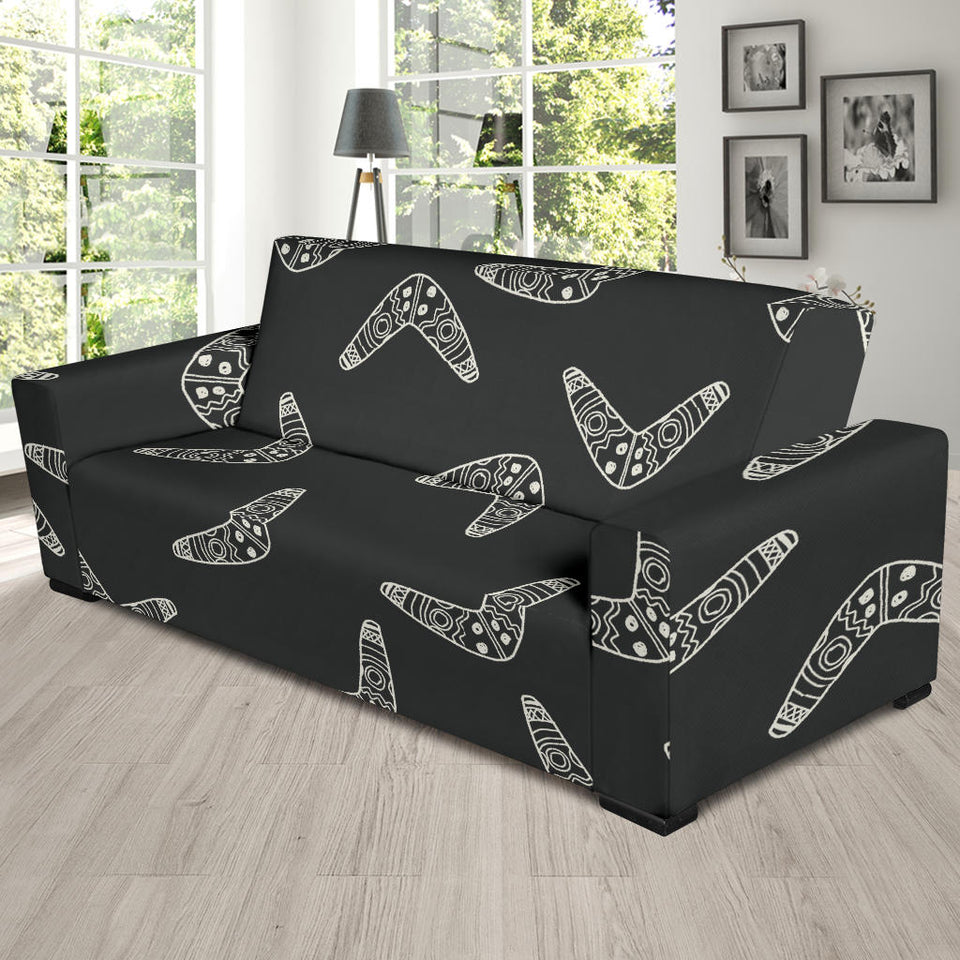 Hand Drawn Boomerang Australian Aboriginal Ornament Sofa Slipcover