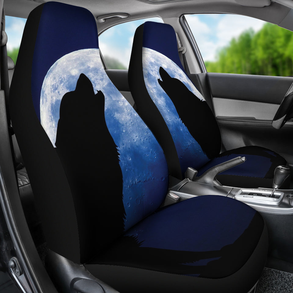 Wolf Howling Car Seat Covers