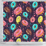 Colorful Donut Glaze Pattern Shower Curtain Fulfilled In US