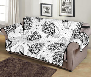 Hand drawn french fries pattern Sofa Cover Protector