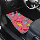 Colorful Wrapped Candy Pattern Front And Back Car Mats