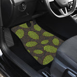 Hop Patter Black Background Front And Back Car Mats