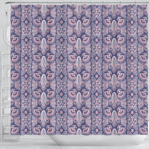 Indian Batik Style Pattern Shower Curtain Fulfilled In US