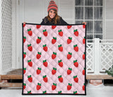 Strawberry Beautiful Pattern Premium Quilt