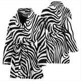 Zebra Skin Pattern Women'S Bathrobe