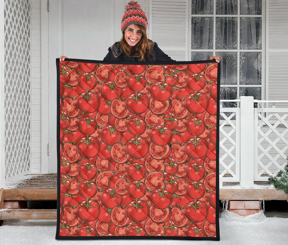 Red Tomato Pattern Premium Quilt