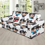 Cute Ninja Design Pattern Sofa Slipcover