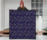 Eggplant Pattern Print Design 04 Premium Quilt
