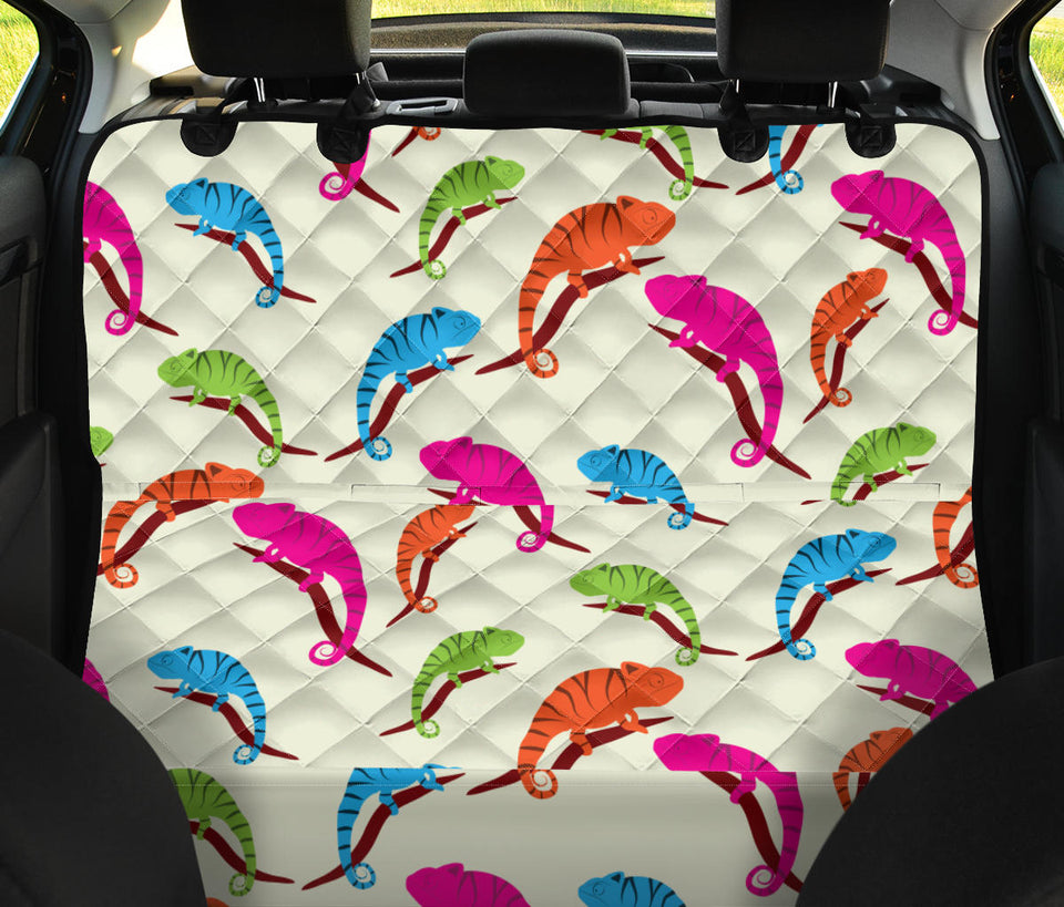 Colorful Chameleon Lizard Pattern Dog Car Seat Covers