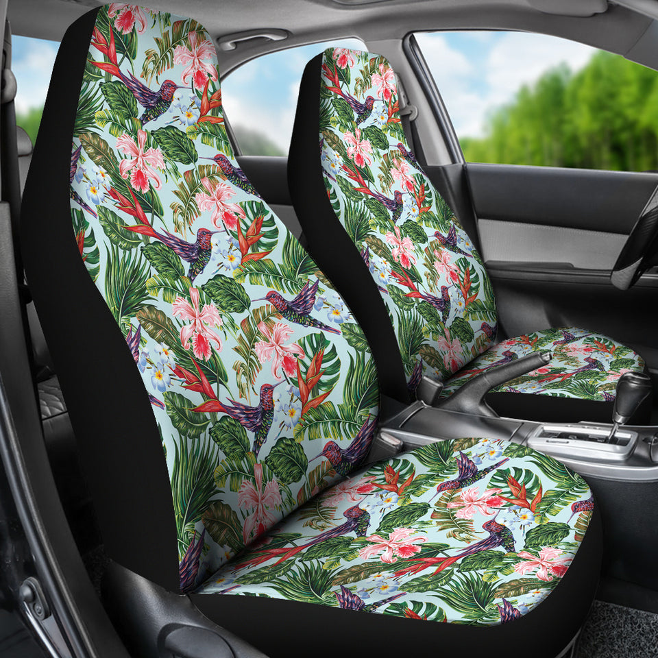 Hummingbird Pattern Print Design 05 Universal Fit Car Seat Covers