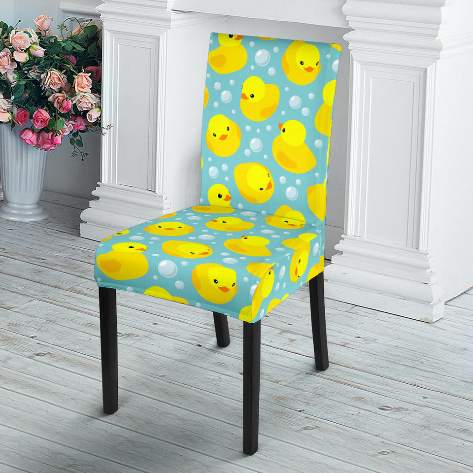 Duck Toy Pattern Print Design 03 Dining Chair Slipcover