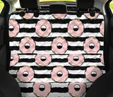 Donuts Pink Icing Striped Pattern Dog Car Seat Covers