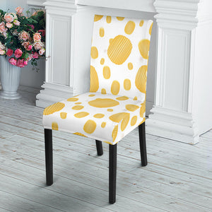 Potato Chips Pattern Print Design 03 Dining Chair Slipcover