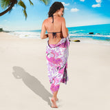 Pink Flamingo Flower Pattern Sarong