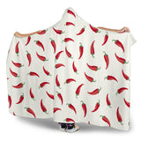 Chili Peppers Pattern Hooded Blanket