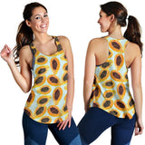 Watercolor papaya pattern Women Racerback Tank Top