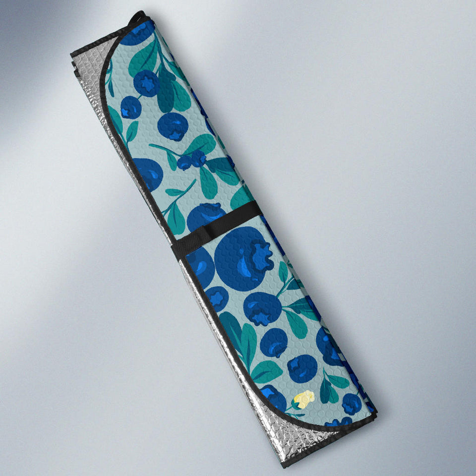 Blueberry Design Pattern Car Sun Shade