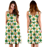 Horseshoes Pattern Print Design 04 Sleeveless Midi Dress
