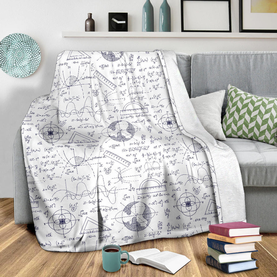 Math Pattern Print Design 03 Premium Blanket