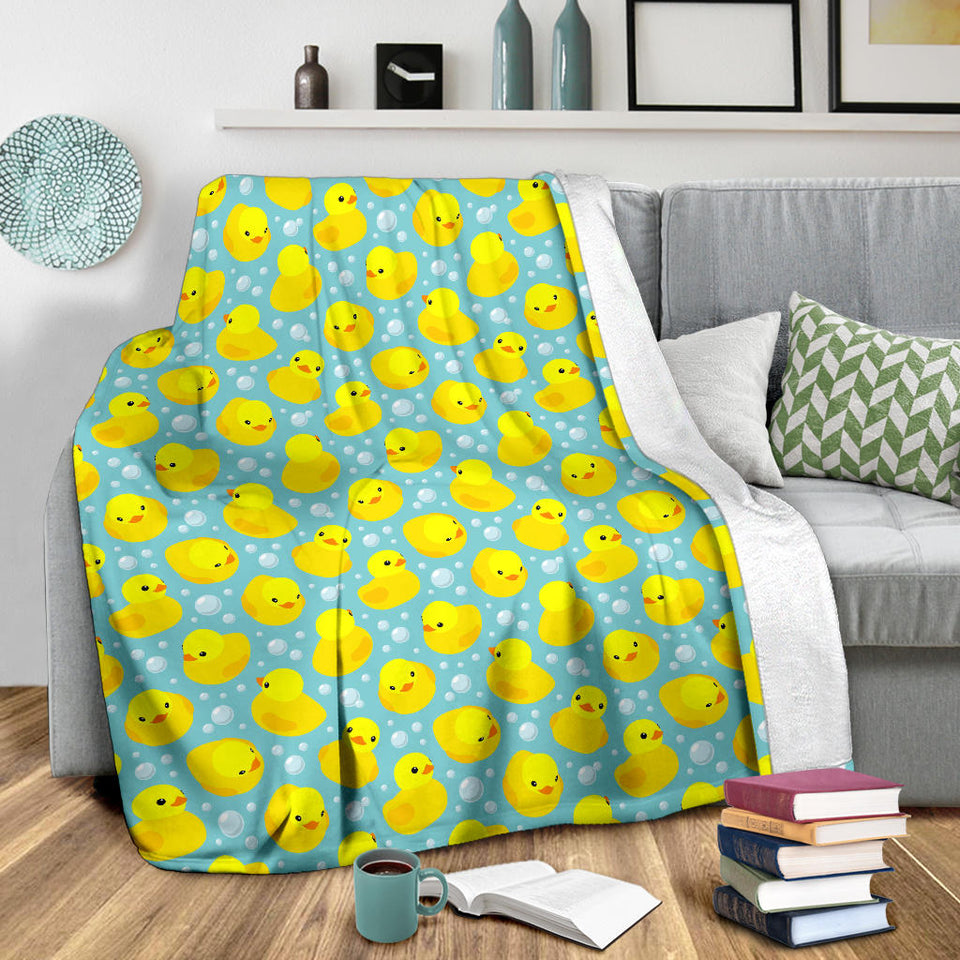 Duck Toy Pattern Print Design 03 Premium Blanket