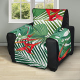 heliconia palm and monstera  leaves pattern Recliner Cover Protector