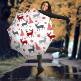 Deer Tree Snowflakes Chrismas Pattern Umbrella