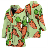Carrot Pattern Print Design 05 Women's Bathrobe