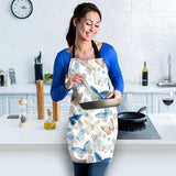 Blue Butterfly Pattern Adjustable Apron