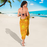 Sun Orange Background Sarong